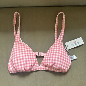 Vineyard Vines Gingham Triangle Bikini Top